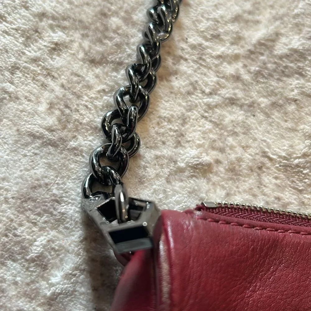 Rebecca Minkoff Burgundy Leather Crossbody Bag - Picture 10 of 12